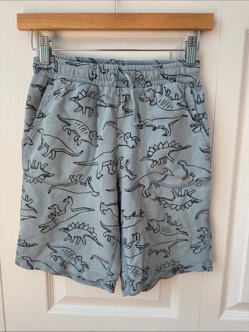 Hanna Andersson Boys' Size 10 Dinosaur Print Athletic Shorts with Drawstring